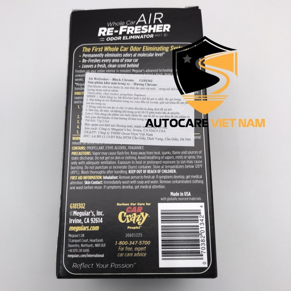 Xịt khử mùi nội thất Meguiar's Air Re-Fresher